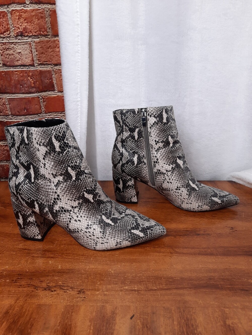 Marc Fisher Snakeskin Ankle Boots